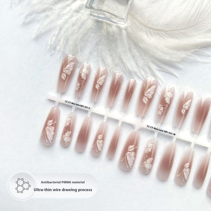 Wave Mark Ancient Style Ins Wind Long Water Drop Nail Beauty Bright Surface