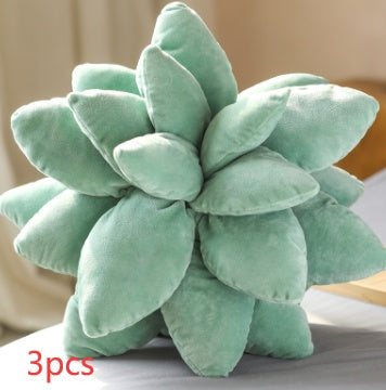 Lifelike Succulent Plants Plush Stuffed Toys Soft Doll Creative Potted Flowers Pillow Chair Cushion For Girls Kids Gift