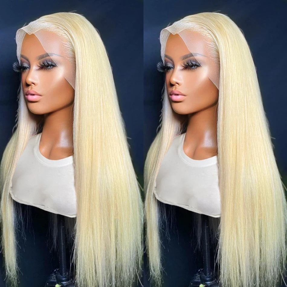 Piano Color Long Straight Wig Front Lace Full-head Wig