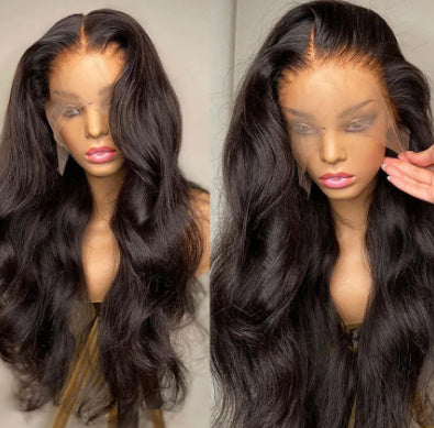 Front Lace Wig 134 Gradient Color Long Curly Wig Head Cover