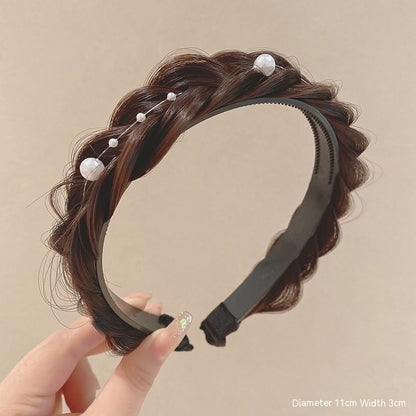 Pearl Fishbone Plaits Wig Hair Hoop