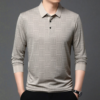 Fashion Men's Clothing Long Sleeve Casual Top Stripes