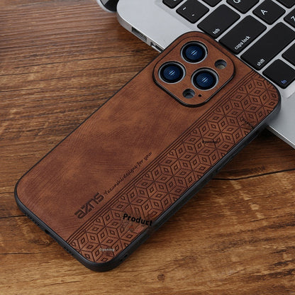 Phone Case New Skin Sensitive Printing Leather Pattern Drop-resistant Business Protective Shell