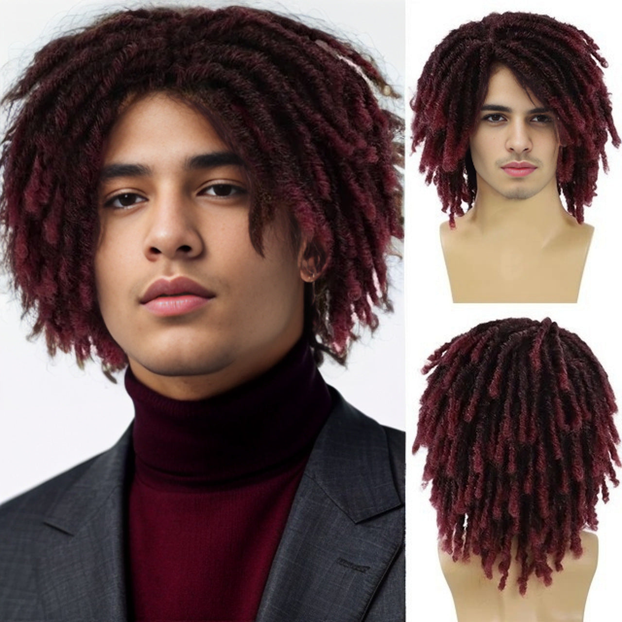 Men's African Dreadlocks Chemical Fiber Full-head Wig