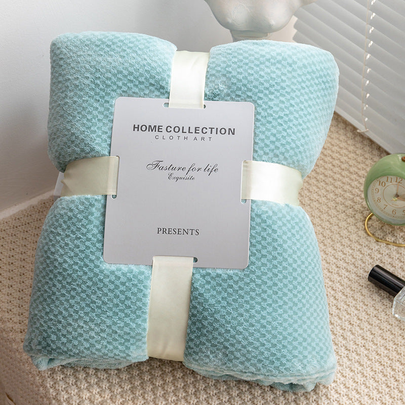 Flannel Jacquard Blanket Plaid Sofa Cover