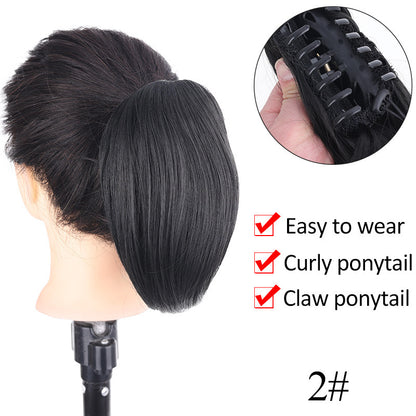 Short Ponytail Wig Grip Internet Celebrity Micro-roll Natural Braid