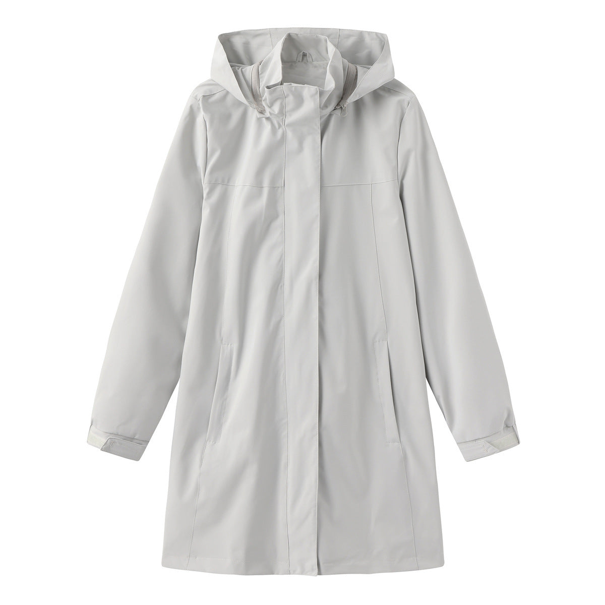 Women's Solid Color Long Sleeve Thin Coat European Size
