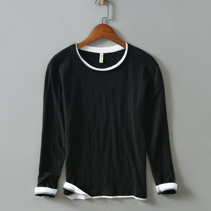 Round Neck Solid Color Pullover Leisure Long Sleeve