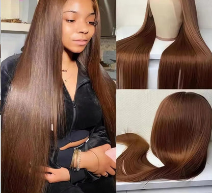 European And American Ladies Fashion Wig Front Lace Mid-length Straight Head Cover