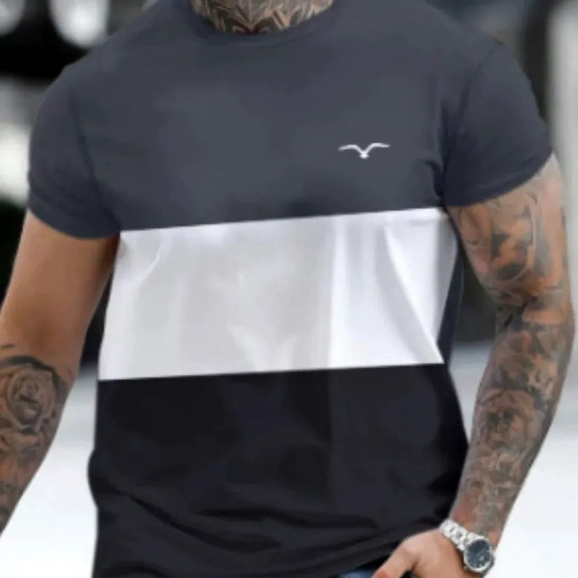 Men's T-shirt 3D Printing Athletic Clothing Simple Short Sleeve