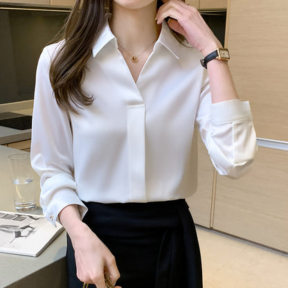 Spring And Autumn Chiffon Shirt Women's Clothing
