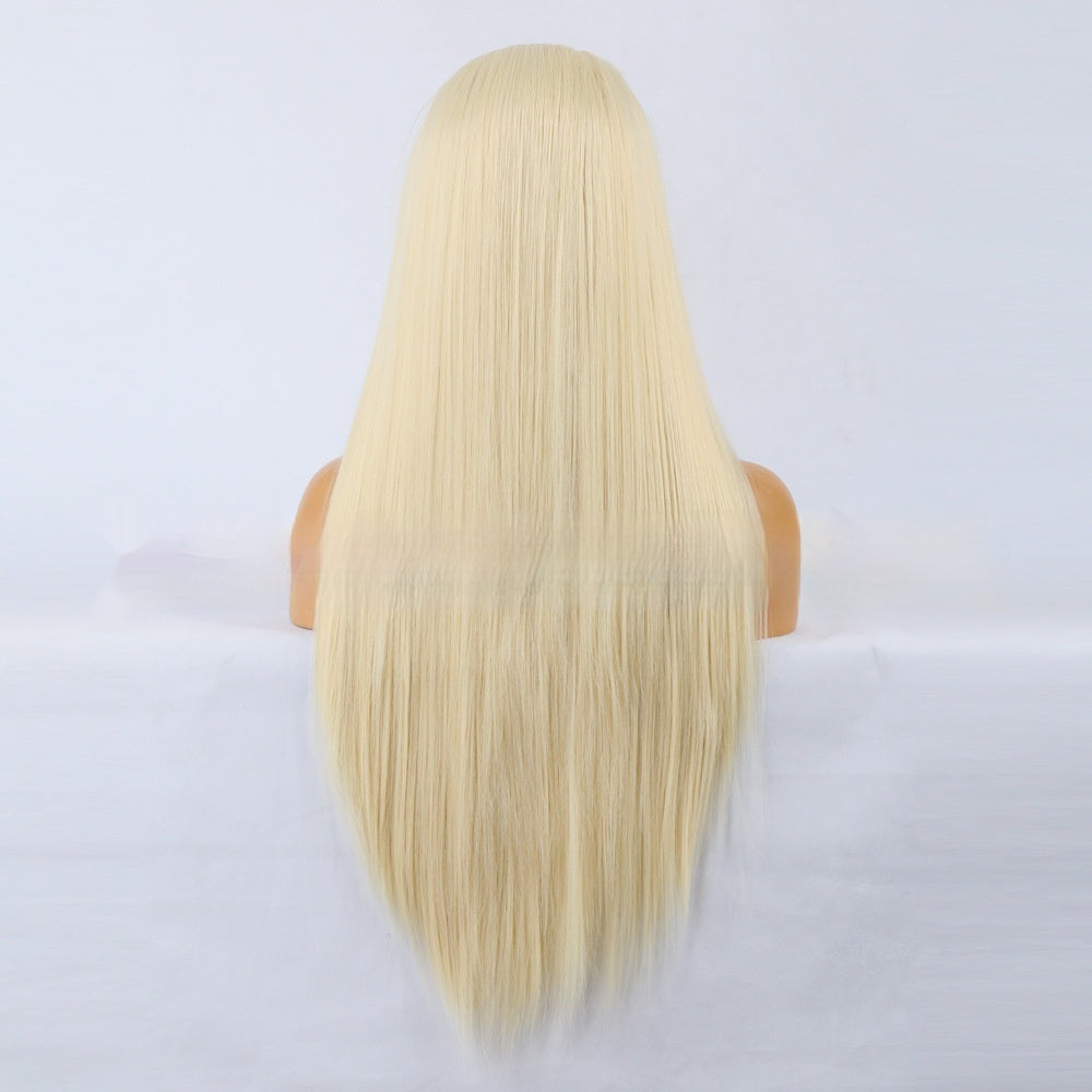 Natural Chemical Fiber Front Lace High Temperature Silk Wig
