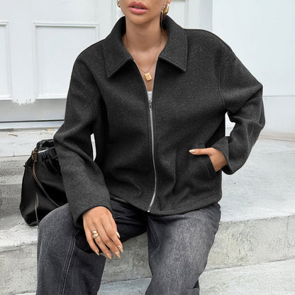 European And American Elegant Fashionable All-match Long-sleeved Jacket
