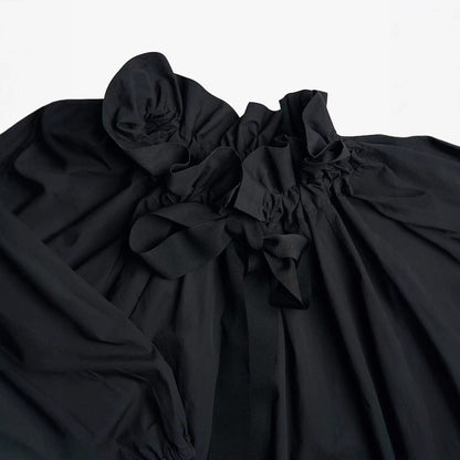 Women's Contrast Color Striped Shirt Lace-up Top