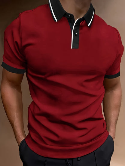 Autumn Leisure Short Sleeve Lapel T-shirt 3D Printed Polo Shirt Zipper Men's Clothing