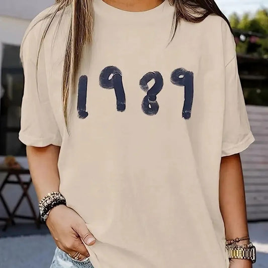 Summer Women Letter Print Vintage T-Shirt