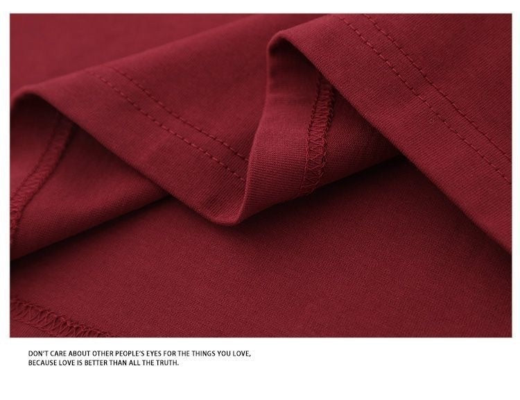 Cotton American Retro Patchwork Motorcycle Clothing Short Sleeve T-shirt