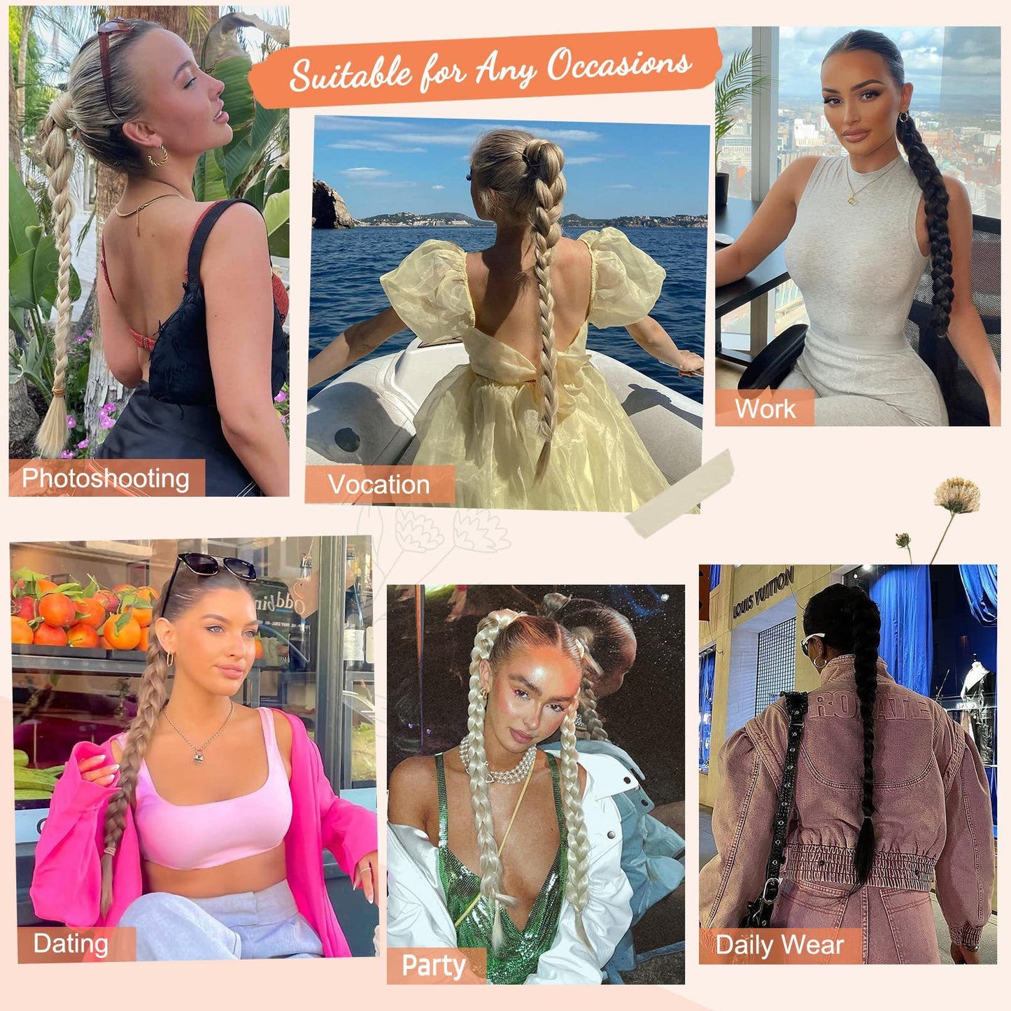 Wig Horsetail European Beauty Long Hair Winding