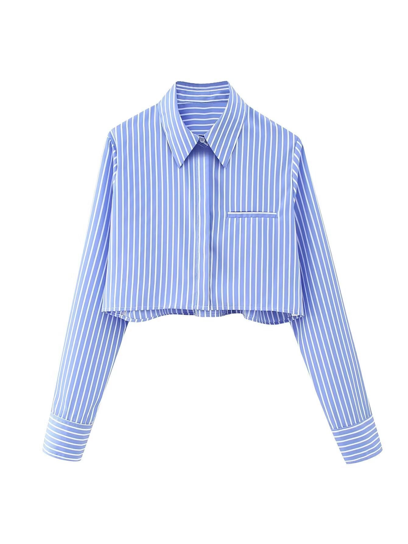 European And American Style French Three-color Short Shirt