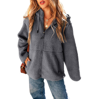 Women's Autumn And Winter Sweater Hooded Jacket