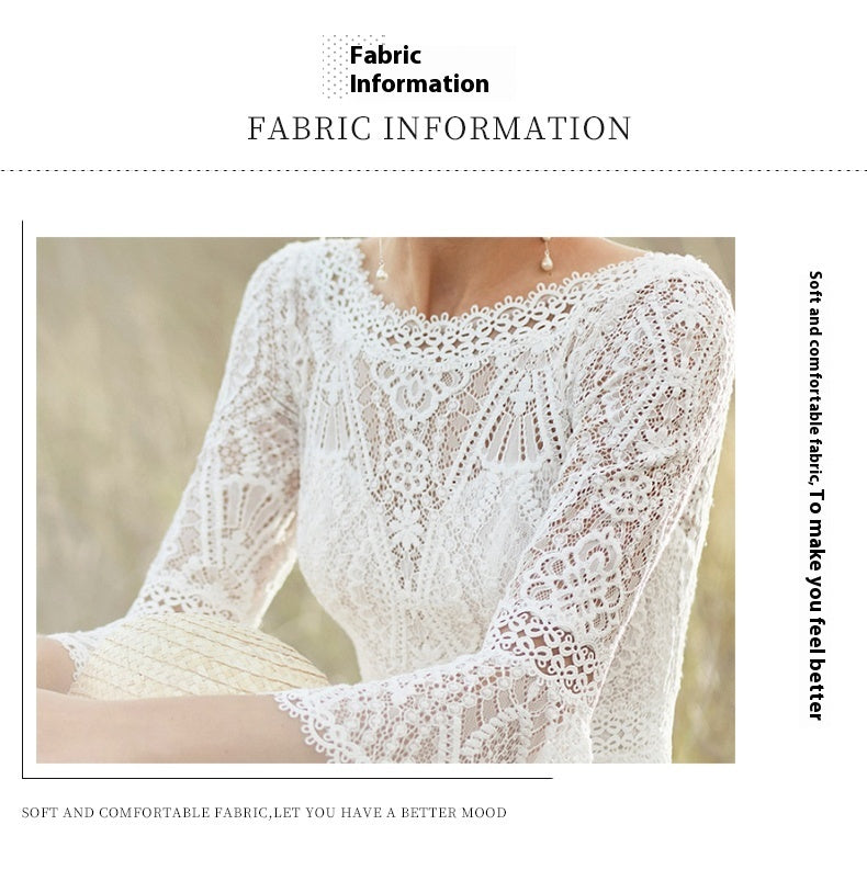 Women's Retro Bohemian Lace Light Wedding Dress