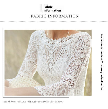 Women's Retro Bohemian Lace Light Wedding Dress