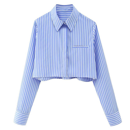 European And American Style French Three-color Short Shirt