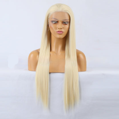 Natural Chemical Fiber Front Lace High Temperature Silk Wig