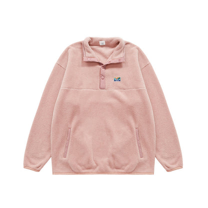 All-matching Loose Men's Clothing Thick Rice Grain Velvet Thermal Pullover Hoodie