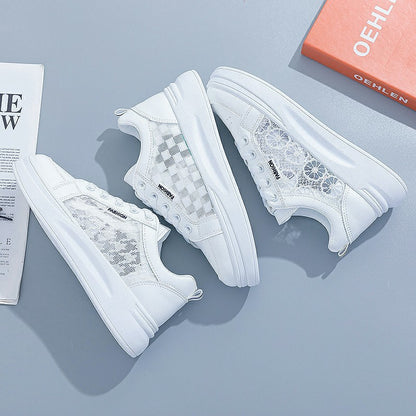 White Shoes For Women Spring And Summer Women's Breathable Versatile Casual Platform Sports