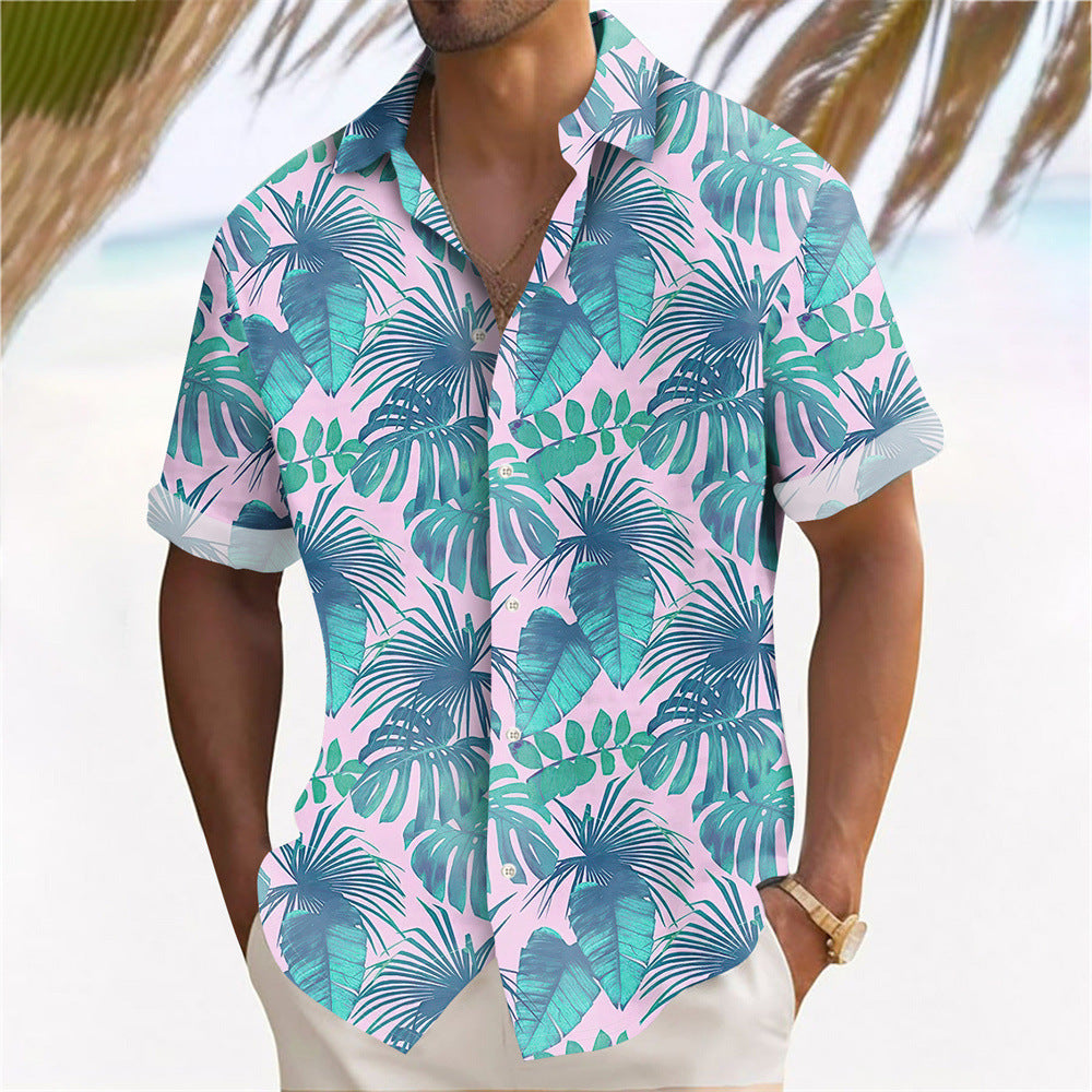Hawaii Beach Men's Clothing Print Shirt Casual