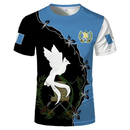 Men's Sports Casual T-shirt Street Trend Clothing Polyester 3D Short Sleeve