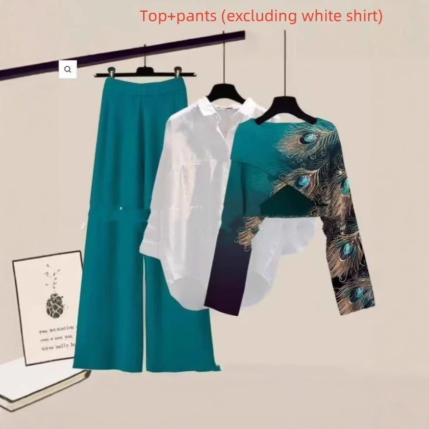 Plus Size Women's Casual Hooded Sportswear Two-piece Suit