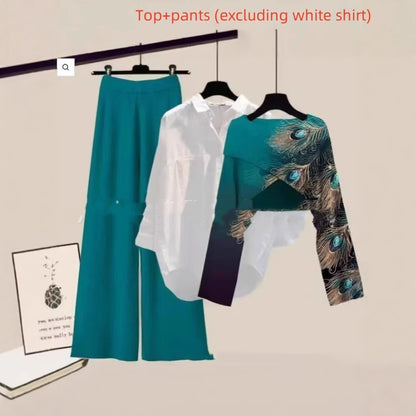 Plus Size Women's Casual Hooded Sportswear Two-piece Suit