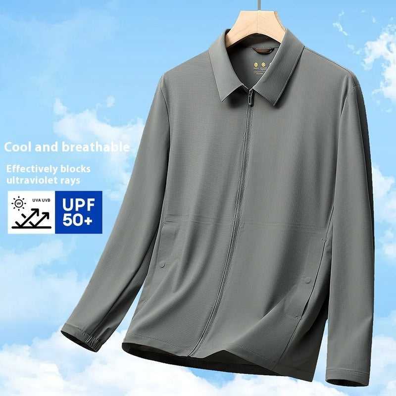 Summer Lapels Business Administration Ice Silk Sun Protection Clothing