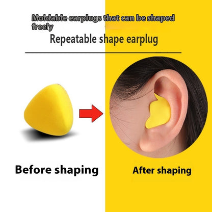 Sound Insulation Sound Proof Sleep Anti-noise Snoring Fit Shaping Rubber Earplugs