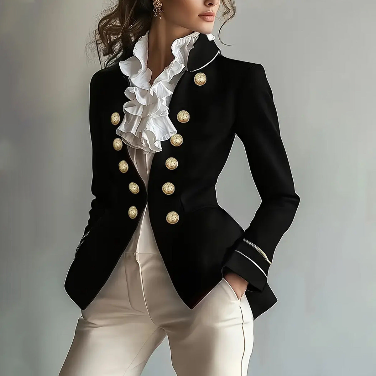 Elegant High-end Slim Irregular Women's Coat