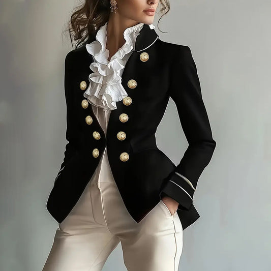 Elegant High-end Slim Irregular Women's Coat