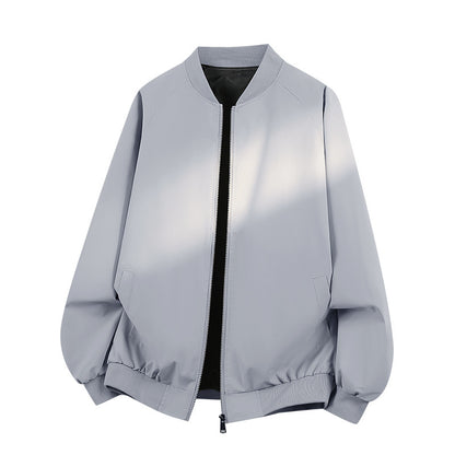 Baseball Uniform Jacket Men's Stand Collar Baggy Coat Factory Clothing