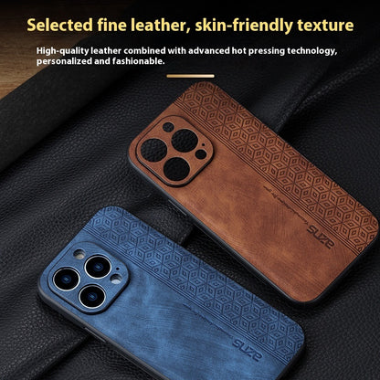 Phone Case New Skin Sensitive Printing Leather Pattern Drop-resistant Business Protective Shell