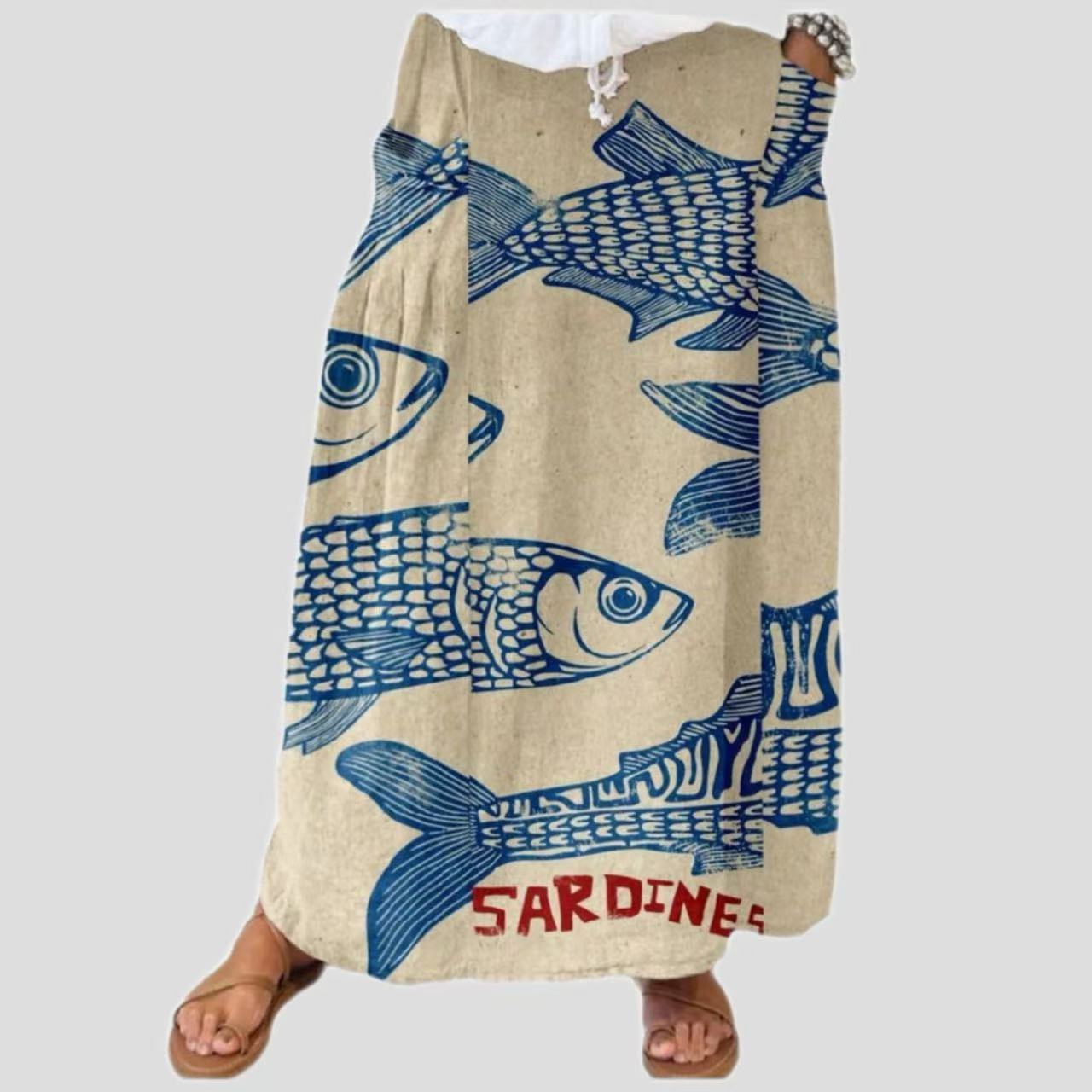 Casual Temperament Commute Floral Stripe Women's Skirt