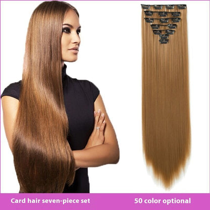 16 Card Seven-piece Hairpiece Clip Wig Beauty Chemical Fiber Wig Set Hair Extension