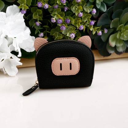 Anti-degaussing Card Holder Cartoon Organ Document Package Mini Pig Student Coin Purse