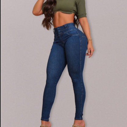 European And American Tight Stretch Hip Lift Women's Pants