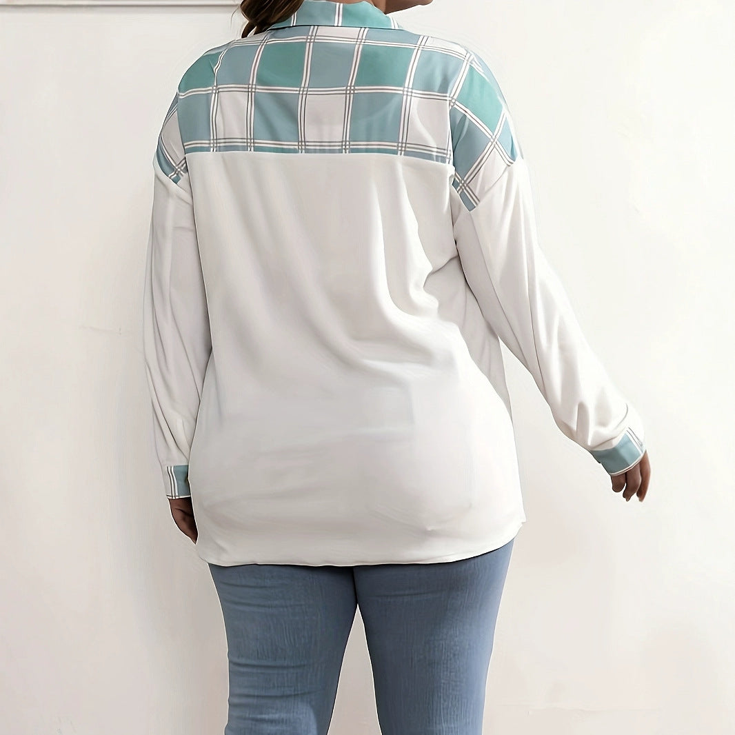 Temperament Wild Stitching Lapel Pocket Coat