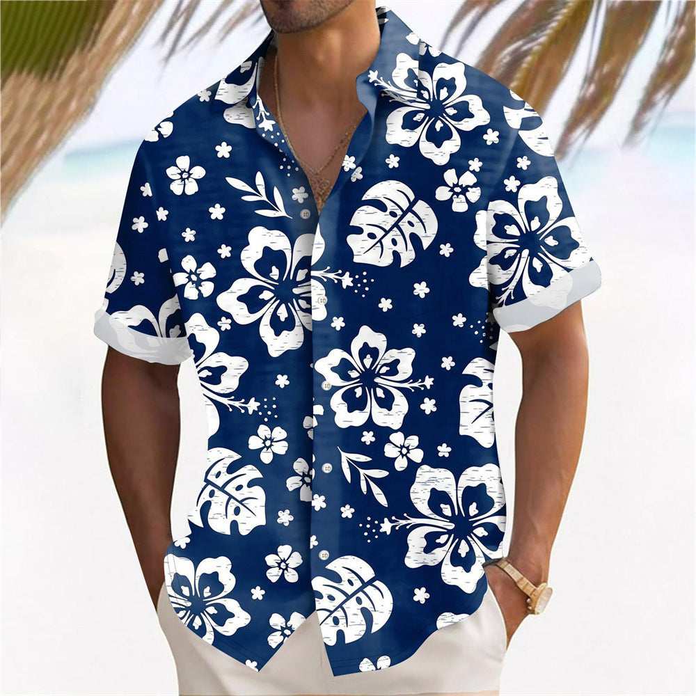 Hawaii Beach Men's Clothing Print Shirt Casual