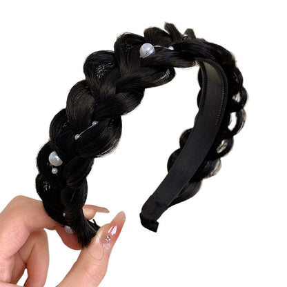 Pearl Fishbone Plaits Wig Hair Hoop