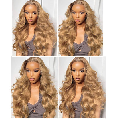 Center-parted Bangs Long Curly Hair Chemical Fiber Full-head Wig