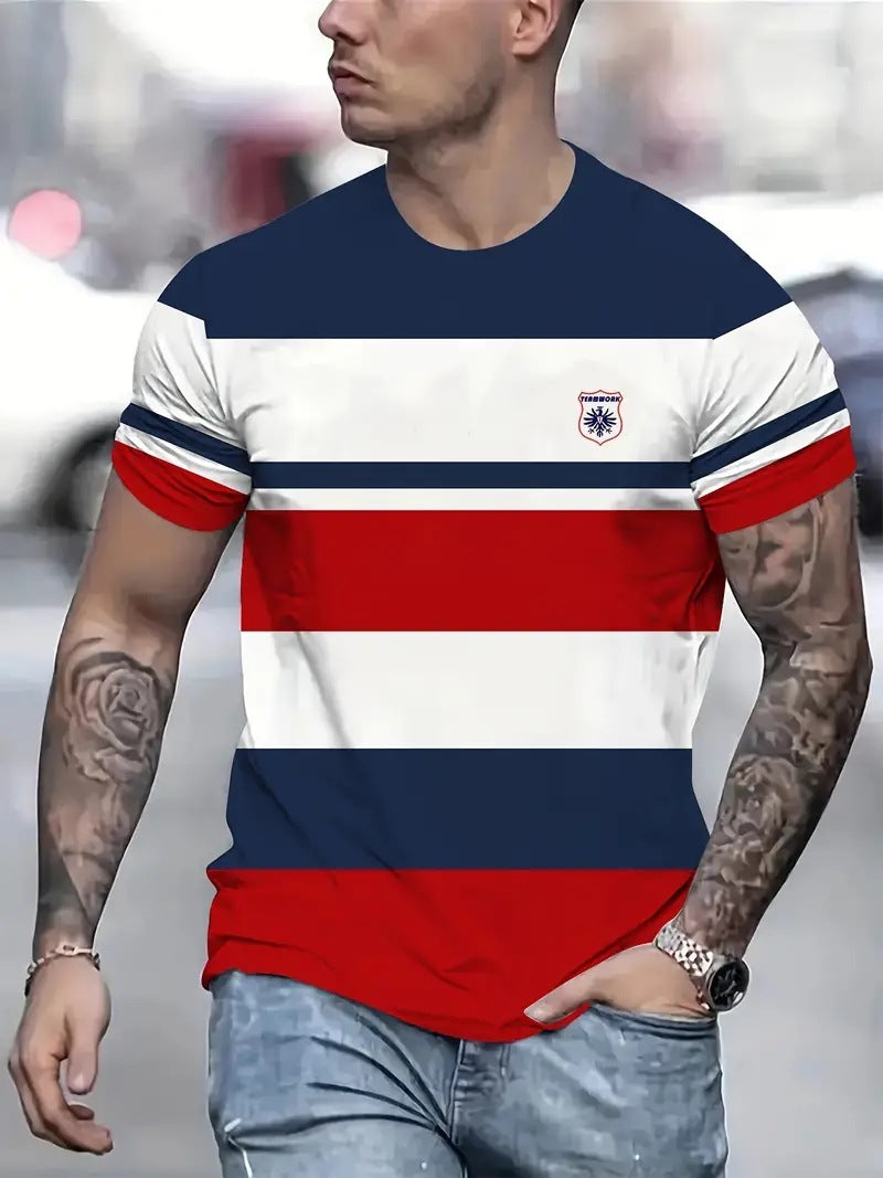 Men's Clothing Sports Digital 3DT T-shirt Short Sleeve