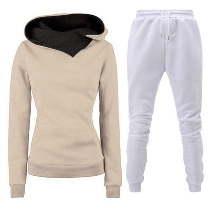 New Plush Hooded Sportswear Suit For Women